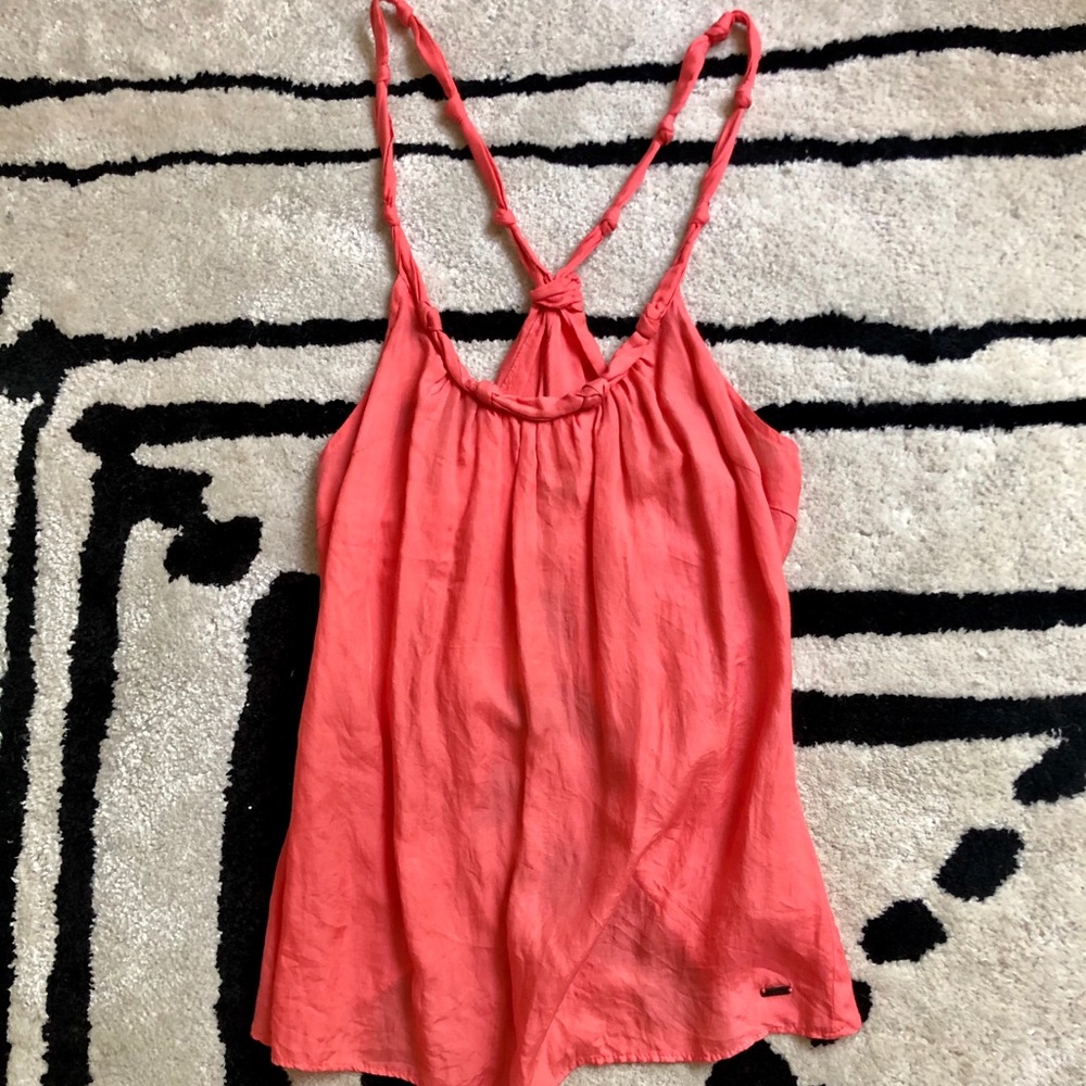Guess Flowy Open Back Coral Top